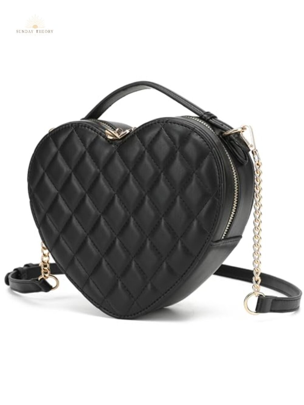 Heart Shaped Crossbody Purse for Women - Cute Shoulder Bag with Chain Handle,